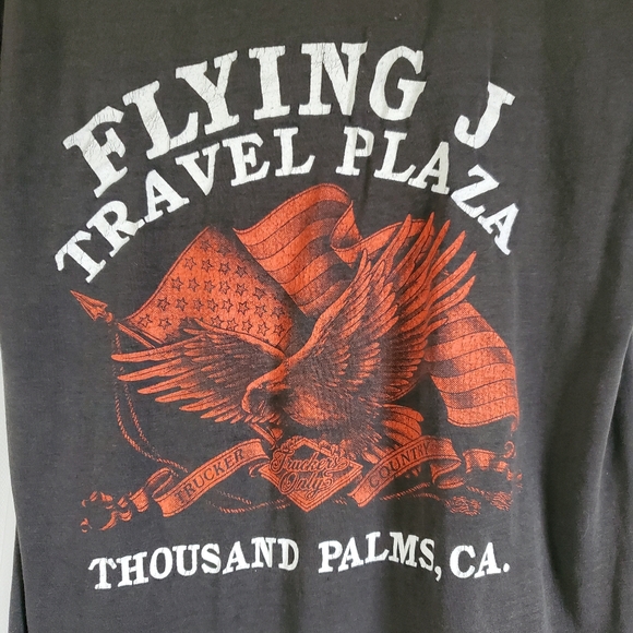 Vintage 3D Emblem Harley-Davidson T-shirt 1988 Double Dide Eagle Flag Truckers - Picture 3 of 15